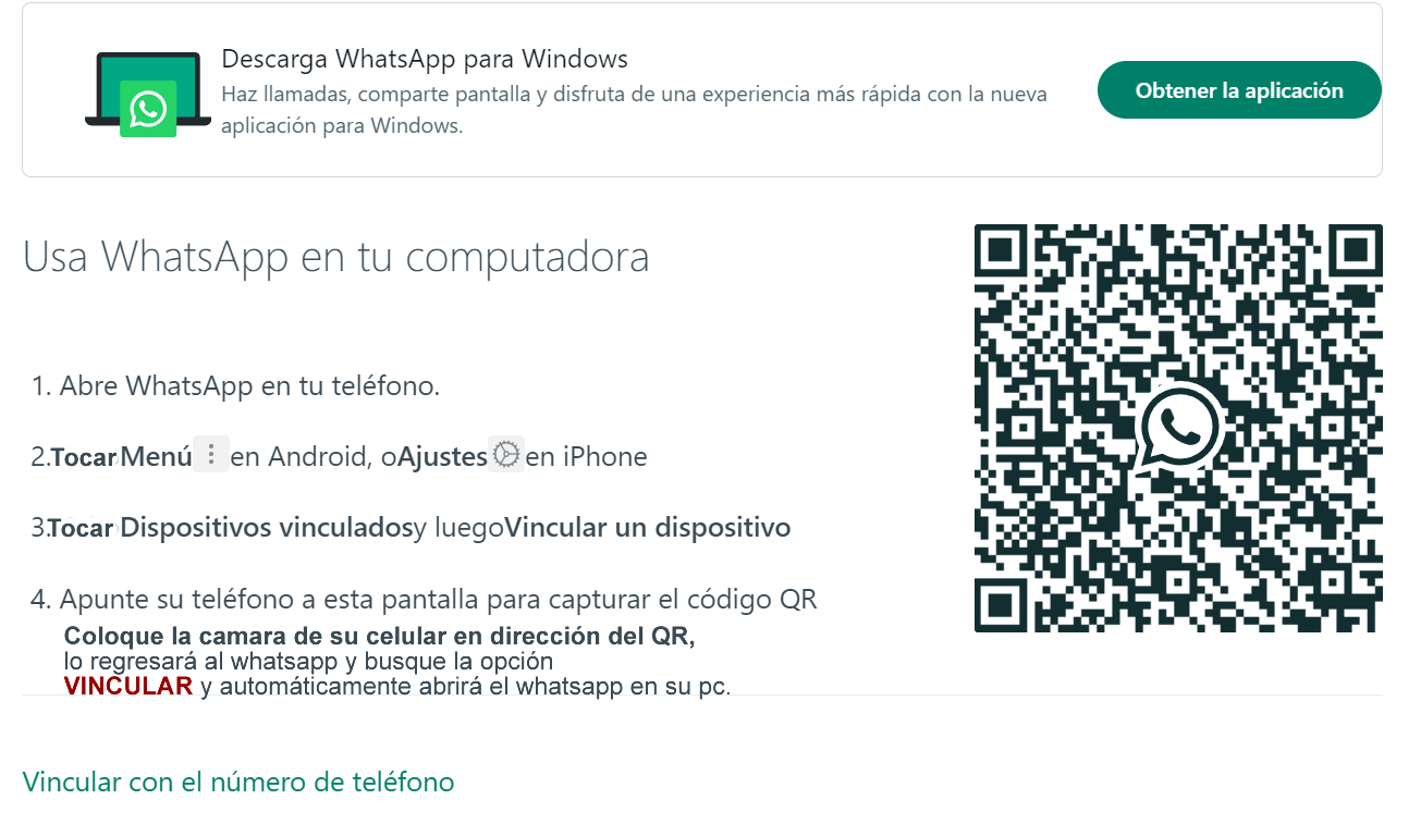 vincular celular en PC